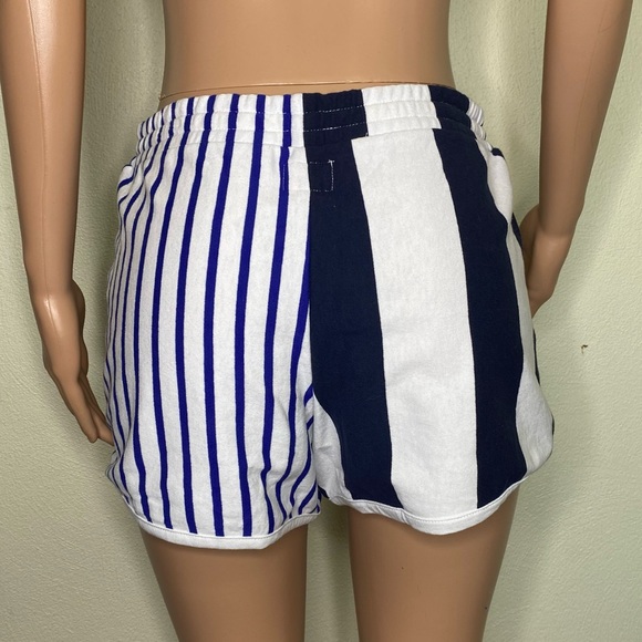 J. Crew NWT Weekend Blue & White Strip Drawstring Cotton Shorts Size S - Picture 4 of 6
